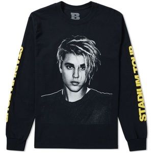 Justin Bieber Team Bieber Long Sleeve Stadium Headshot Tee Purpose Tour Merch